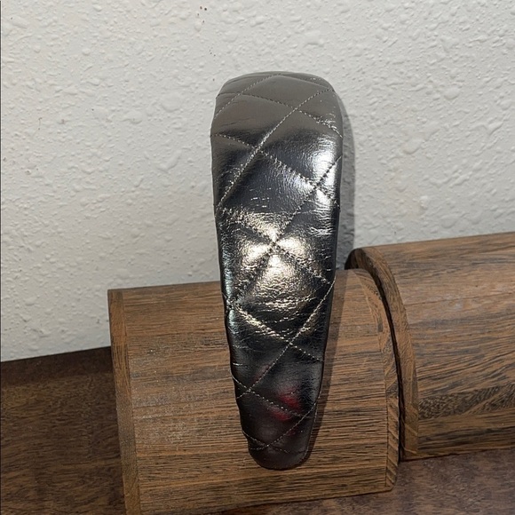 BURBERRY BRONZE GENUINE LEATHER QUILTED HEADBAND main image 9